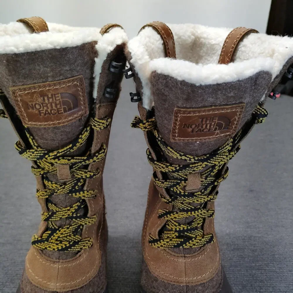 The North Face Shellista 3 Mid Boots Womens 7 Brown Faux Fur Waterproof